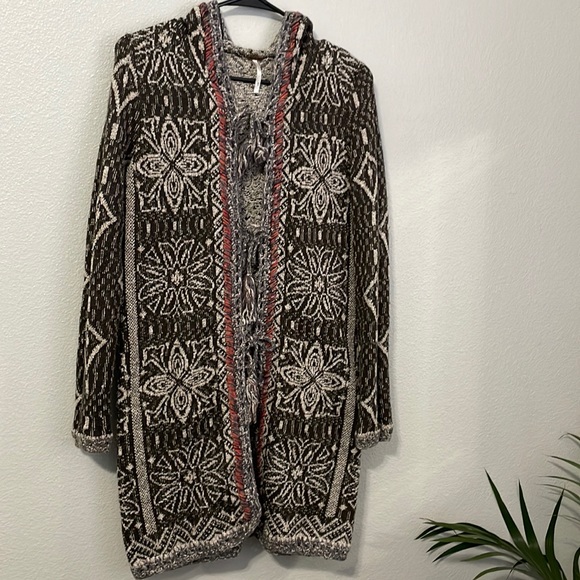 Free People Sweaters - Free People Kai Pom Pom Tassel
Hooded Cardigan Size M